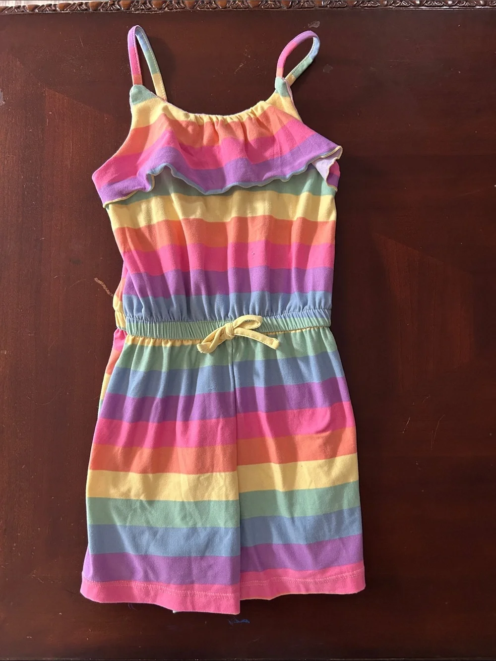 Girls Rainbow Stripe Romper - Plus Three Dressed Size 4T